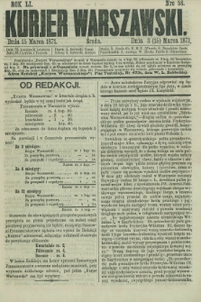 Kurjer Warszawski. R.51, Nro 58 (15 marca 1871) + dod.