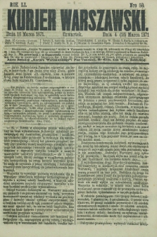 Kurjer Warszawski. R.51, Nro 59 (16 marca 1871) + dod.