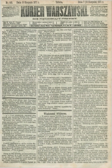 Kurjer Warszawski. R.51, Nr. 182 (19 sierpnia 1871) + dod.