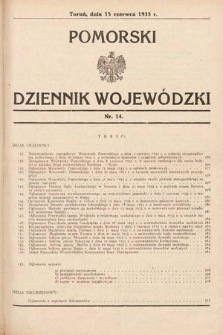 Pomorski Dziennik Wojewódzki. 1933, nr 14