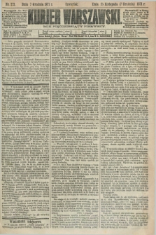 Kurjer Warszawski. R.51, Nr. 272 (7 grudnia 1871) + dod.