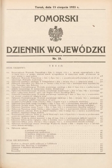 Pomorski Dziennik Wojewódzki. 1933, nr 18