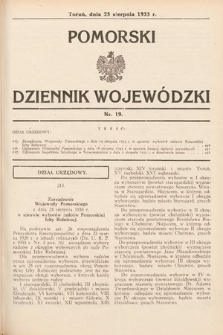 Pomorski Dziennik Wojewódzki. 1933, nr 19