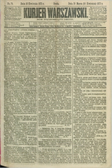 Kurjer Warszawski. R.52, nr 79 (10 kwietnia 1872) + dod.