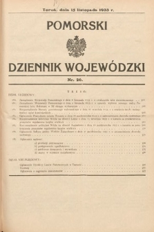 Pomorski Dziennik Wojewódzki. 1933, nr 26