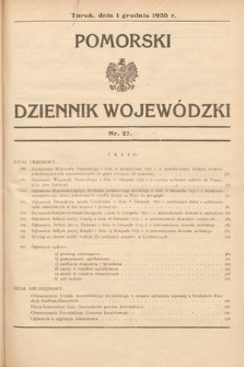 Pomorski Dziennik Wojewódzki. 1933, nr 27