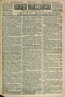 Kurjer Warszawski. R.52, nr 171 (5 sierpnia 1872) + dod.