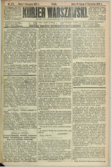 Kurjer Warszawski. R.52, nr 173 (7 sierpnia 1872)