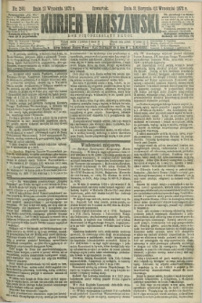 Kurjer Warszawski. R.52, nr 200 (12 września 1872) + dod.