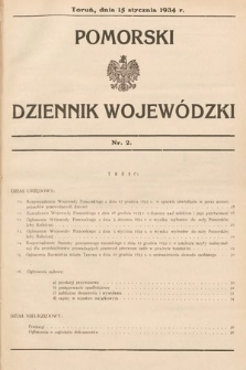 Pomorski Dziennik Wojewódzki. 1934, nr 2