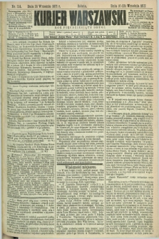 Kurjer Warszawski. R.52, nr 214 (28 września 1872) + dod.