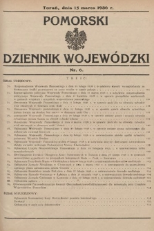 Pomorski Dziennik Wojewódzki. 1936, nr 6