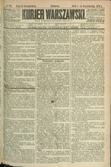 Kurjer Warszawski. R.53, nr 224 (16 października 1873) + dod.