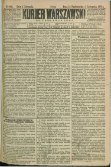 Kurjer Warszawski. R.53, nr 240 (5 listopada 1873) + dod.