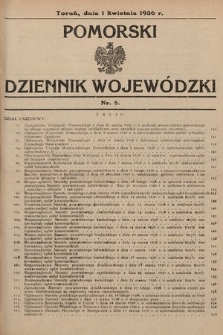 Pomorski Dziennik Wojewódzki. 1936, nr 8