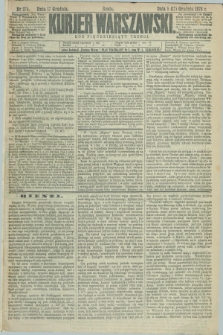 Kurjer Warszawski. R.53, nr 274 (17 grudnia 1873) + dod.