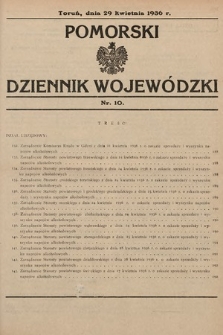 Pomorski Dziennik Wojewódzki. 1936, nr 10