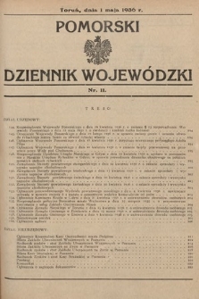 Pomorski Dziennik Wojewódzki. 1936, nr 11