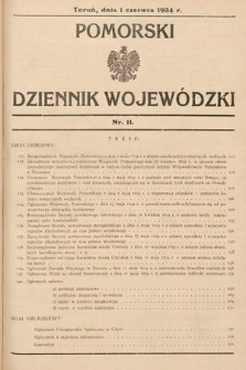 Pomorski Dziennik Wojewódzki. 1934, nr 11