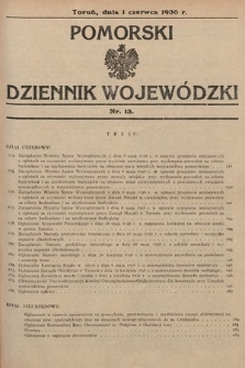 Pomorski Dziennik Wojewódzki. 1936, nr 13