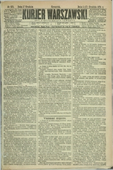 Kurjer Warszawski. R.54, nr 278 (17 grudnia 1874) + dod.