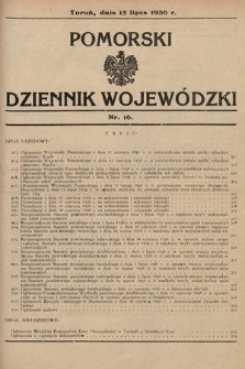 Pomorski Dziennik Wojewódzki. 1936, nr 16