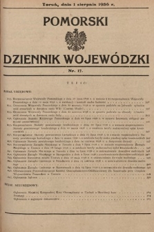 Pomorski Dziennik Wojewódzki. 1936, nr 17