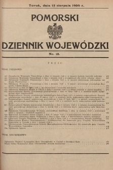 Pomorski Dziennik Wojewódzki. 1936, nr 18