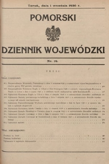 Pomorski Dziennik Wojewódzki. 1936, nr 19