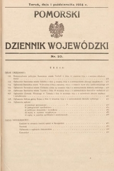 Pomorski Dziennik Wojewódzki. 1934, nr 20