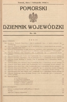 Pomorski Dziennik Wojewódzki. 1934, nr 22