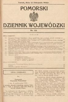 Pomorski Dziennik Wojewódzki. 1934, nr 23