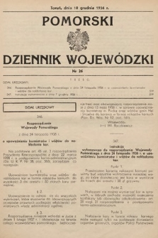 Pomorski Dziennik Wojewódzki. 1936, nr 26