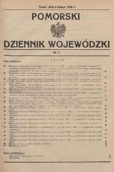 Pomorski Dziennik Wojewódzki. 1938, nr 3
