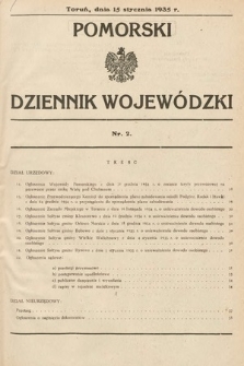 Pomorski Dziennik Wojewódzki. 1935, nr 2