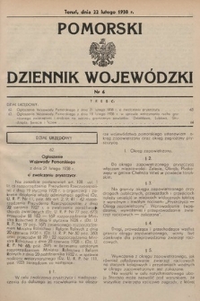 Pomorski Dziennik Wojewódzki. 1938, nr 6