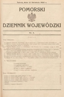 Pomorski Dziennik Wojewódzki. 1935, nr 8