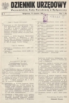 Dziennik Urzędowy Wojewódzkiej Rady Narodowej w Bydgoszczy. 1963, nr 1