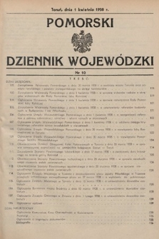 Pomorski Dziennik Wojewódzki. 1938, nr 10