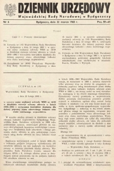 Dziennik Urzędowy Wojewódzkiej Rady Narodowej w Bydgoszczy. 1963, nr 6
