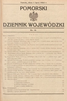 Pomorski Dziennik Wojewódzki. 1935, nr 13