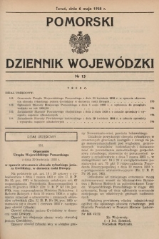 Pomorski Dziennik Wojewódzki. 1938, nr 15