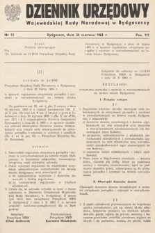 Dziennik Urzędowy Wojewódzkiej Rady Narodowej w Bydgoszczy. 1963, nr 13