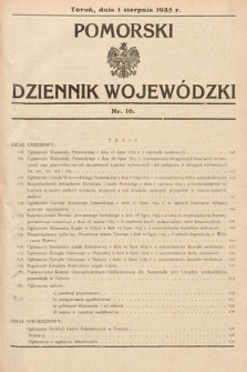 Pomorski Dziennik Wojewódzki. 1935, nr 16