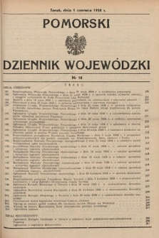 Pomorski Dziennik Wojewódzki. 1938, nr 18