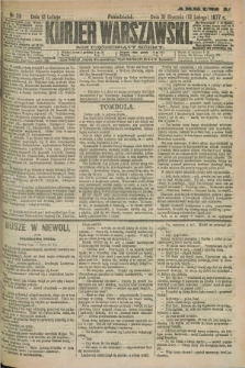 Kurjer Warszawski. R.57, Nr 33 (12 lutego 1877)