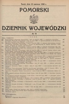 Pomorski Dziennik Wojewódzki. 1938, nr 19