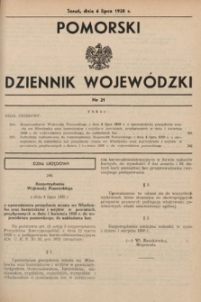 Pomorski Dziennik Wojewódzki. 1938, nr 21