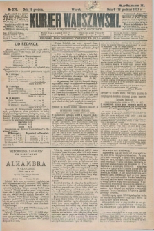 Kurjer Warszawski. R.57, nr 279 (18 grudnia 1877) + dod.