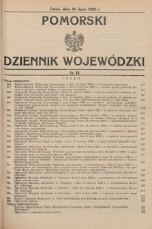 Pomorski Dziennik Wojewódzki. 1938, nr 22